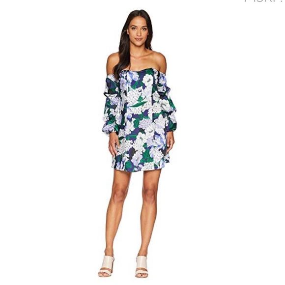 ALEXIA Admor Tropical off shoulder dress - Picture 2 of 6